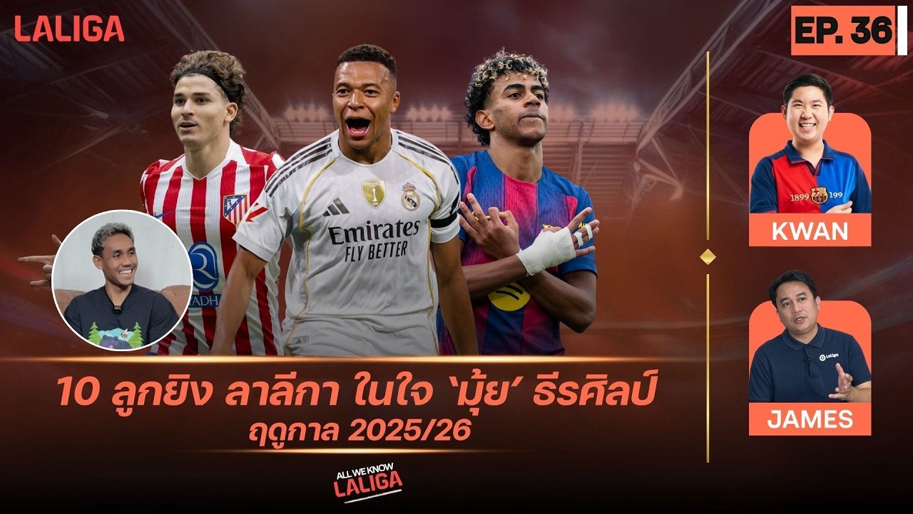 10 ลูกยิง ลาลีกา 2025/26 ในใจ ’มุ้ย‘ ธีรศิลป์ แดงดา! l All We Know LALIGA EP.36
